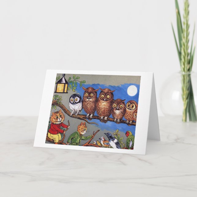 Carte Chat et Owl, Louis Wain (Devant)