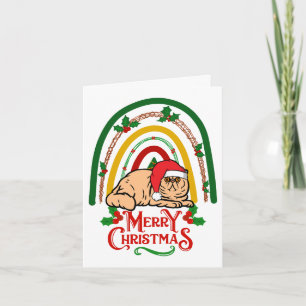 Carte Chat Exotique Shorthair Joyeux Noël