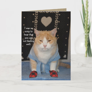 Carte Chat Funny personnalisable en peignoir Se tirer bi