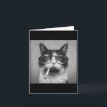 Carte Chat graphique drôle fumeur adulte drôle<br><div class="desc">Chat graphique drôle fumeur adulte drôle</div>