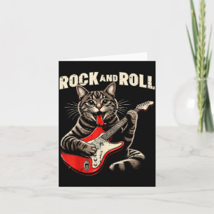 Carte Chat Guitare Électrique Rock And Roll Rocker Chato