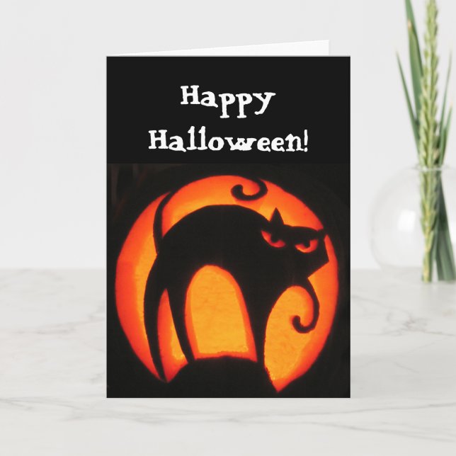 Carte Chat Halloween (Devant)