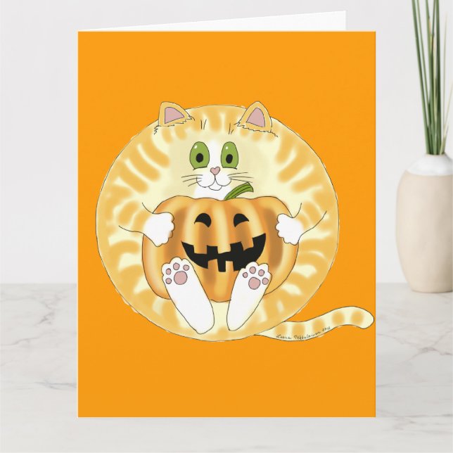 Carte Chat Halloween de babiole (Devant)