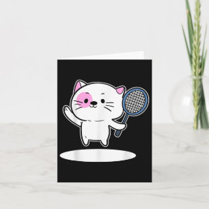 Carte Chat Jouant au Badminton Joueur de Badminton Pour 