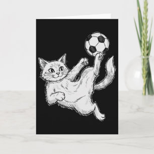 Carte Chat Jouant Au Football, Enfants Et Garçons Footba