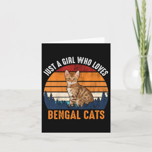 Carte Chat - Juste Une Fille Qui Aime Les Chats Du Benga