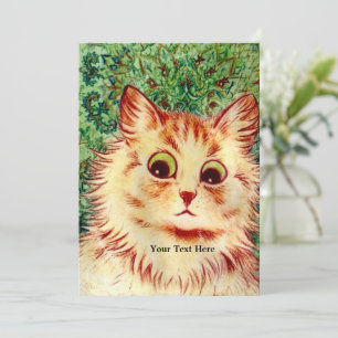 Carte Chat Kaleidoscope vintage par Louis Wain