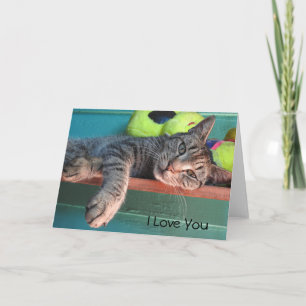 Carte Chat Love "I Love You"