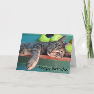 Carte Chat Love "Joyeux anniversaire"