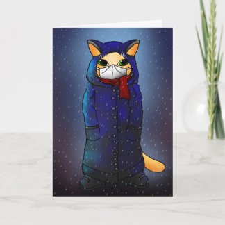 Carte Chat Masque Visage De Pluie De Nuit