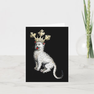 Carte Chat médiéval King Antique Moyen Age Allemagne