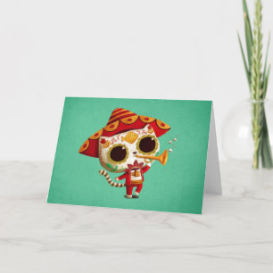 Carte Chat mignon de mariachi mexicain d'EL