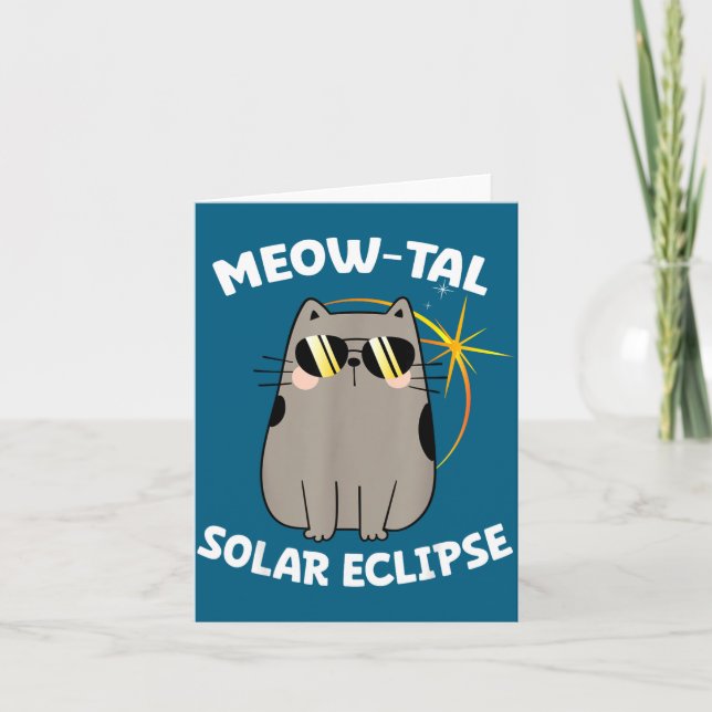 Carte Chat mignon éclipse solaire Miaou Tal (Devant)