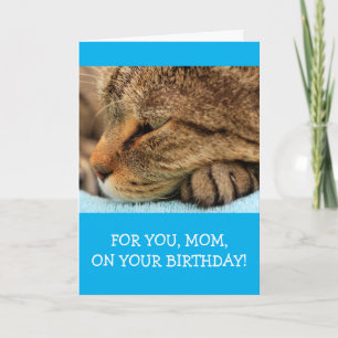 Carte Chat mignon "Pour maman" Anniversaire