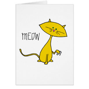 Carte chat mignonne