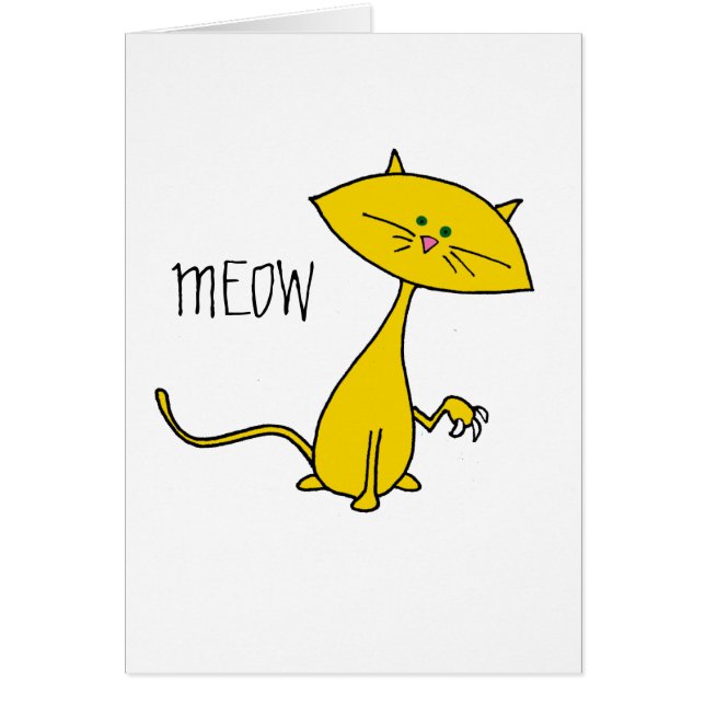 Carte chat mignonne (Devant)