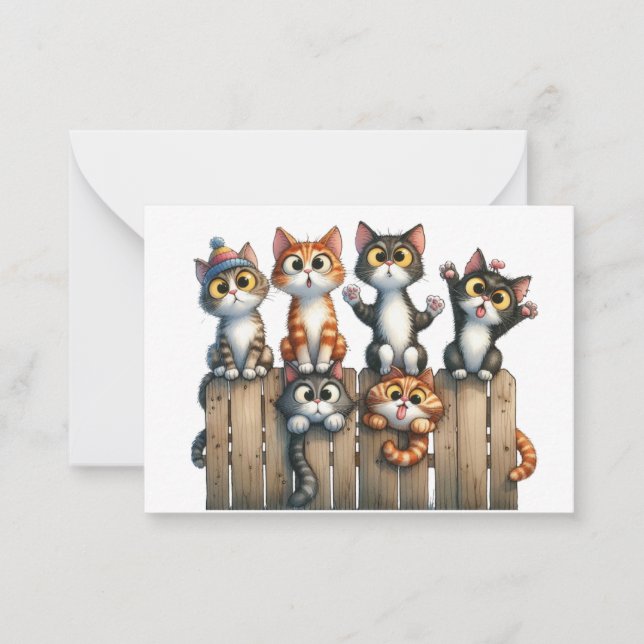 Carte chat mignonne (Devant)