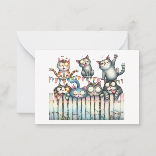 Carte chat mignonne (Devant)