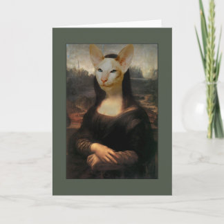 Carte Chat Mona Lisa Siamese