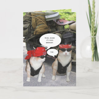 Carte Chat motard personnalisable