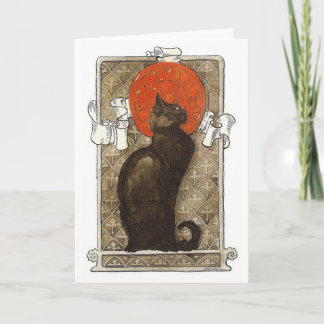 Carte Chat noir - art Nouveau - Theophile Steinlen