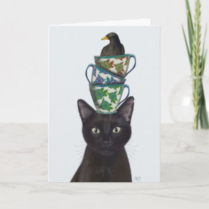 Carte Chat noir avec Teups et Blackbird