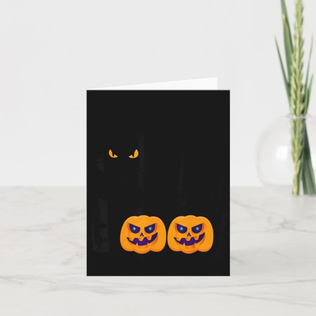 Carte Chat Noir Boo Halloween (Devant)