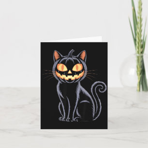 Carte Chat noir de citrouille de Jack-O-Lantern d'Hallow