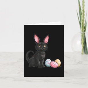 Carte Chat noir de Pâques Chat noir de Pâques Oeuf de Pâ