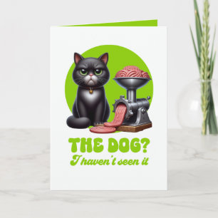Carte Chat noir drôle et sarcastique