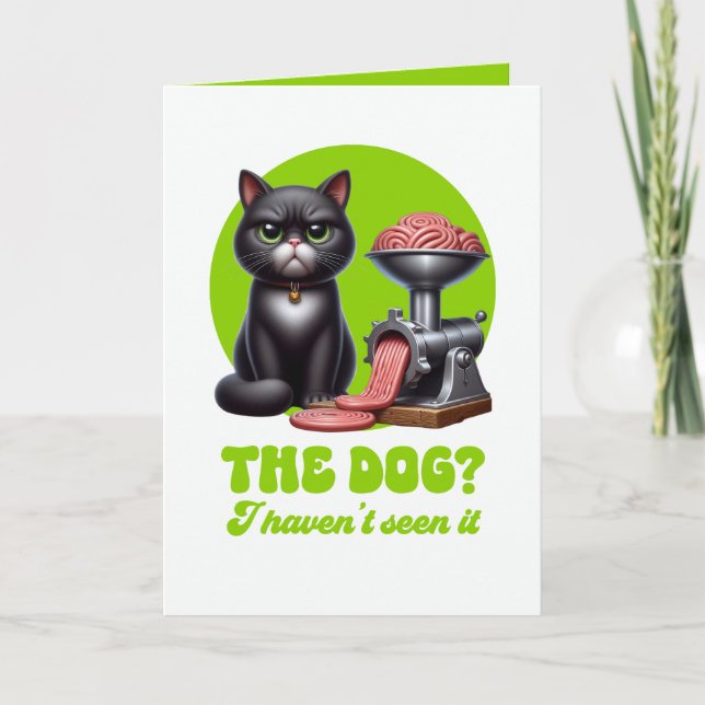 Carte Chat noir drôle et sarcastique (Devant)