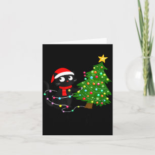 Carte Chat noir drôle Quel_ Arbre de Noël Amoureux de ch