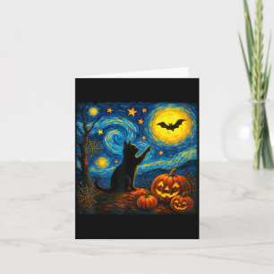 Carte Chat noir Halloween amateurs de chat