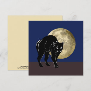 Carte Chat Noir Halloween Prowling Sur Une Nuit De Plein