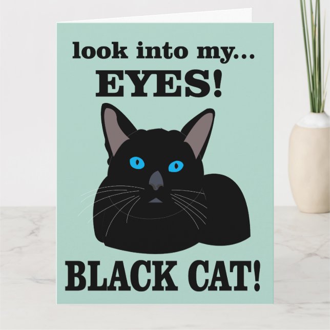 Carte Chat noir Kitty Anniversaire Chat noir (Devant)