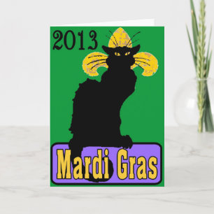 Carte Chat Noir Mardi Gras 2013