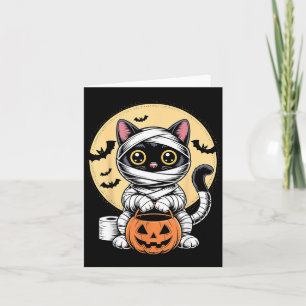 Carte Chat Noir Momie Hommes Femmes Enfants Halloween Dr
