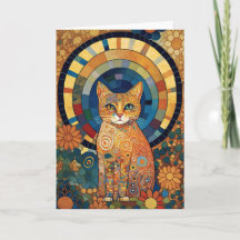 Chat Opalescent en Mosaïque style roman
