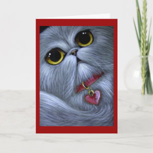 CARTE CHAT PERSAN ARGENT - SAIS-TU QUE TU ES MON A