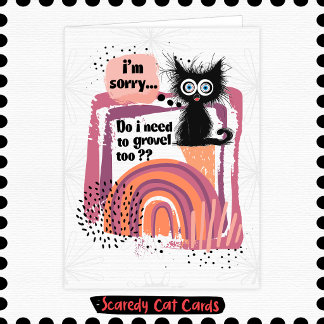 Carte Chat Peureux Je suis désolé