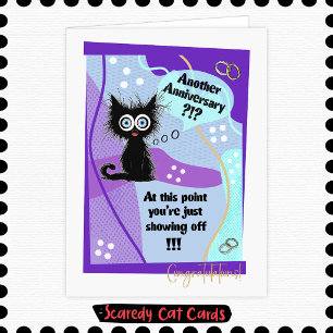 Carte Chat Peureux "Un autre anniversaire"
