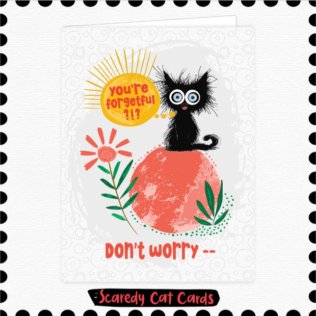 Carte Chat Peureux "Vous êtes étourdi?" (Créateur téléchargé)