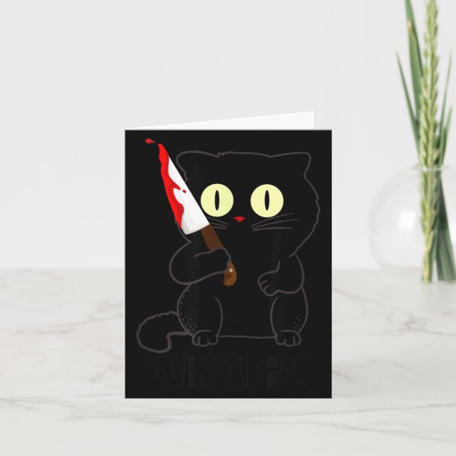Carte Chat Qu'est-ce que drôle Épouvantable Chat Noir Ha (Devant)