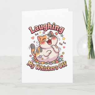Carte Chat qui rit et perd ses moustaches