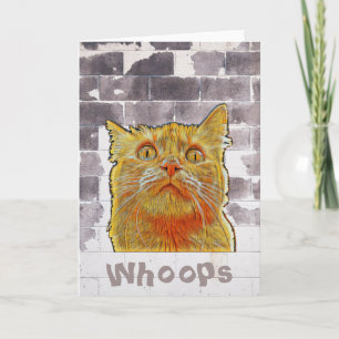 Carte Chat rouge en difficulté.