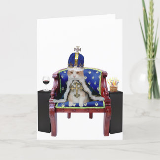 Carte Chat royal d'anniversaire