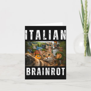 Carte Chat selfie avec mème italien drôle de brainrot
