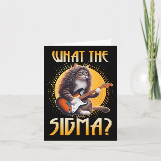 Carte Chat Sigma Chemise Funny Sigma Brainrot Mème Rizz  (Devant)