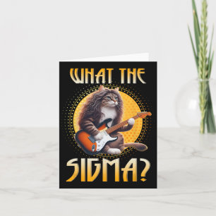 Carte Chat Sigma Chemise Funny Sigma Brainrot Mème Rizz 