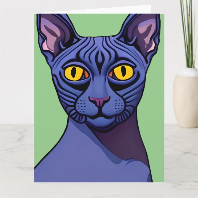 Carte Chat Sphynx (Devant)